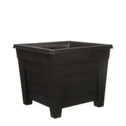 B&M Slate Grey Square Planter 33cm
