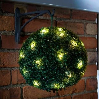 Solar Powered Topiary Ball - White LED 28cm - Image 2