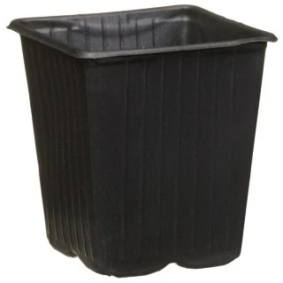 B&M Black Plant Pots 12pk