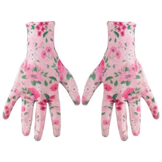 Fashion Nitrile Coated Garden Glove - Floral - Image 2