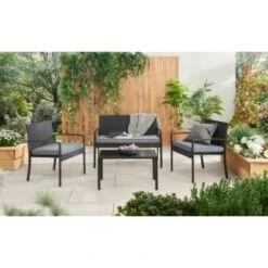 Bali Rattan Patio Set 4pc