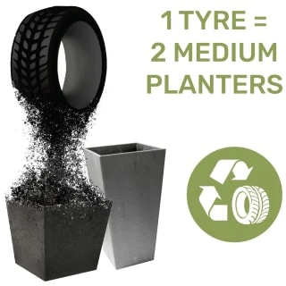 B&M Sonata Planter 71cm - Pewter - Image 4