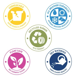 B&M Sonata Planter 50cm - Pewter - Image 5