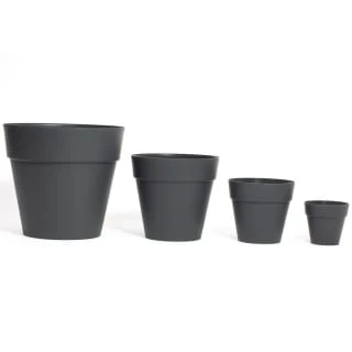 B&M Soho Pot Planter - Charcoal 38cm - Image 2