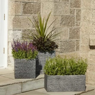 B&M Small Square Planter - Pewter - Image 2