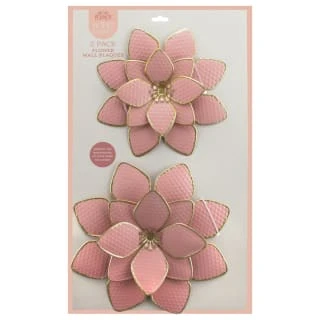 B&M Flower Wall Plaques 2pk - Pink - Image 5
