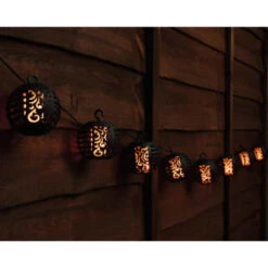 Morocco Solar Powered String Lights 8pk - Flame Effect