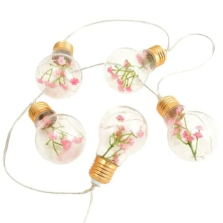 10 Solar Floral Lightbulb String Lights - Image 2