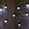 10 Solar Frosted Bulb String Lights