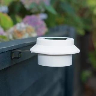 Solar Powered Fence & Gutter Lights - White 4pk - Image 2