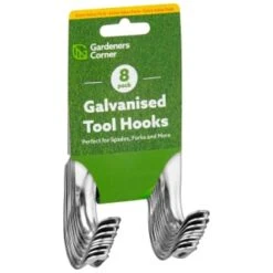 Gardeners Corner Galvanised Tool Hooks 8pk