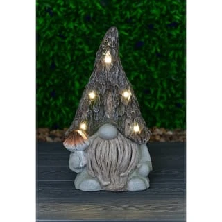 B&M Solar Rustic Gonk Gnome Ornament - Mushroom - Image 2