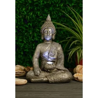 B&M Sitting Buddha Ornament With LED Light - Image 2