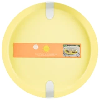 B&M Food Tray With Clear Lid - Yellow - Image 2