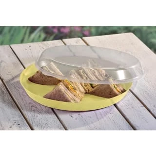 B&M Food Tray With Clear Lid - Yellow - Image 4